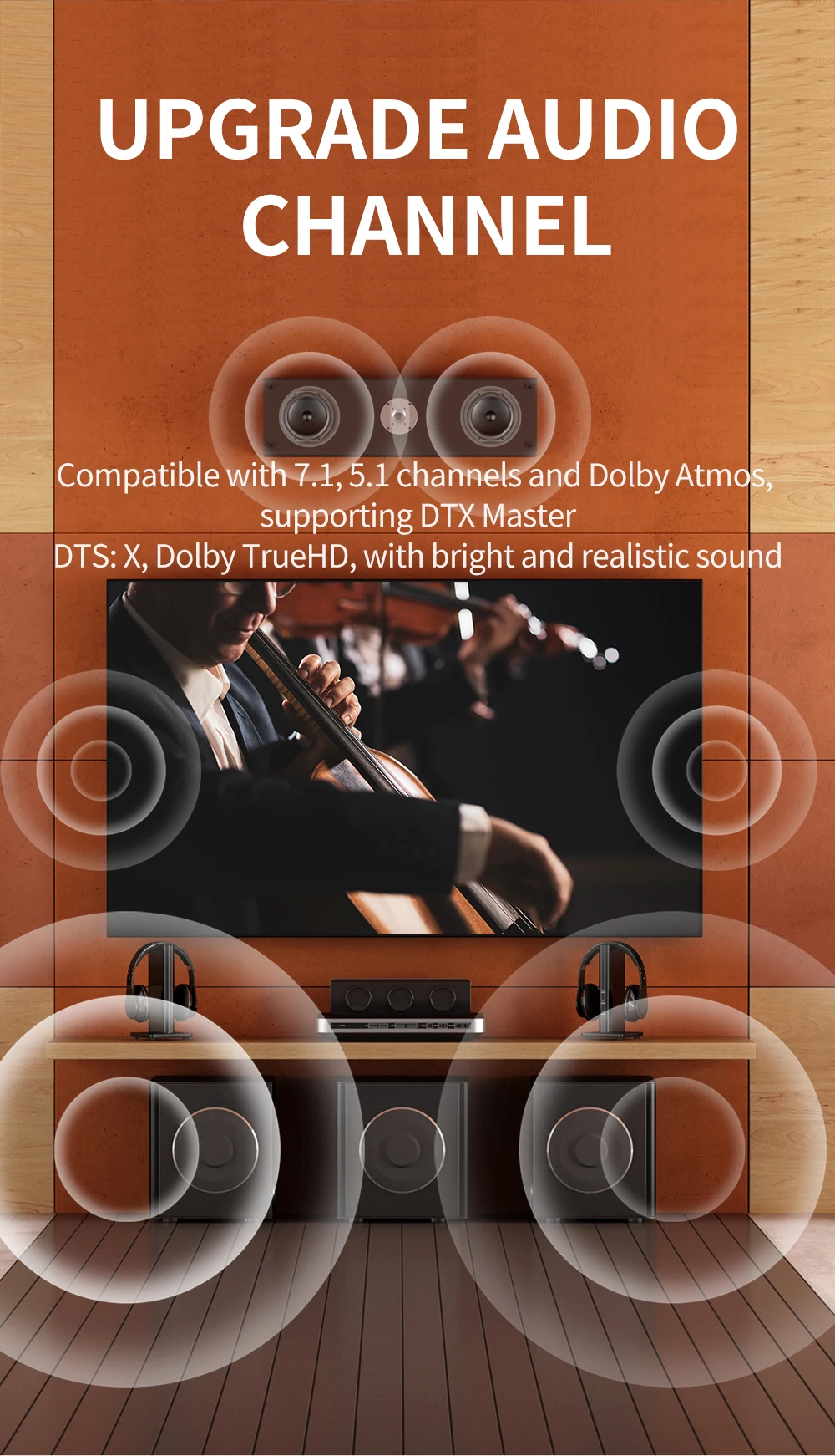 8K HDMI 2.1 Kabel 4K@120Hz 8K@60Hz 48Gbps EARC ARC HDCP Ultra High Speed HDR für RTX Videokabel PC Laptop Projektor HD TV PS5 – Detail 4