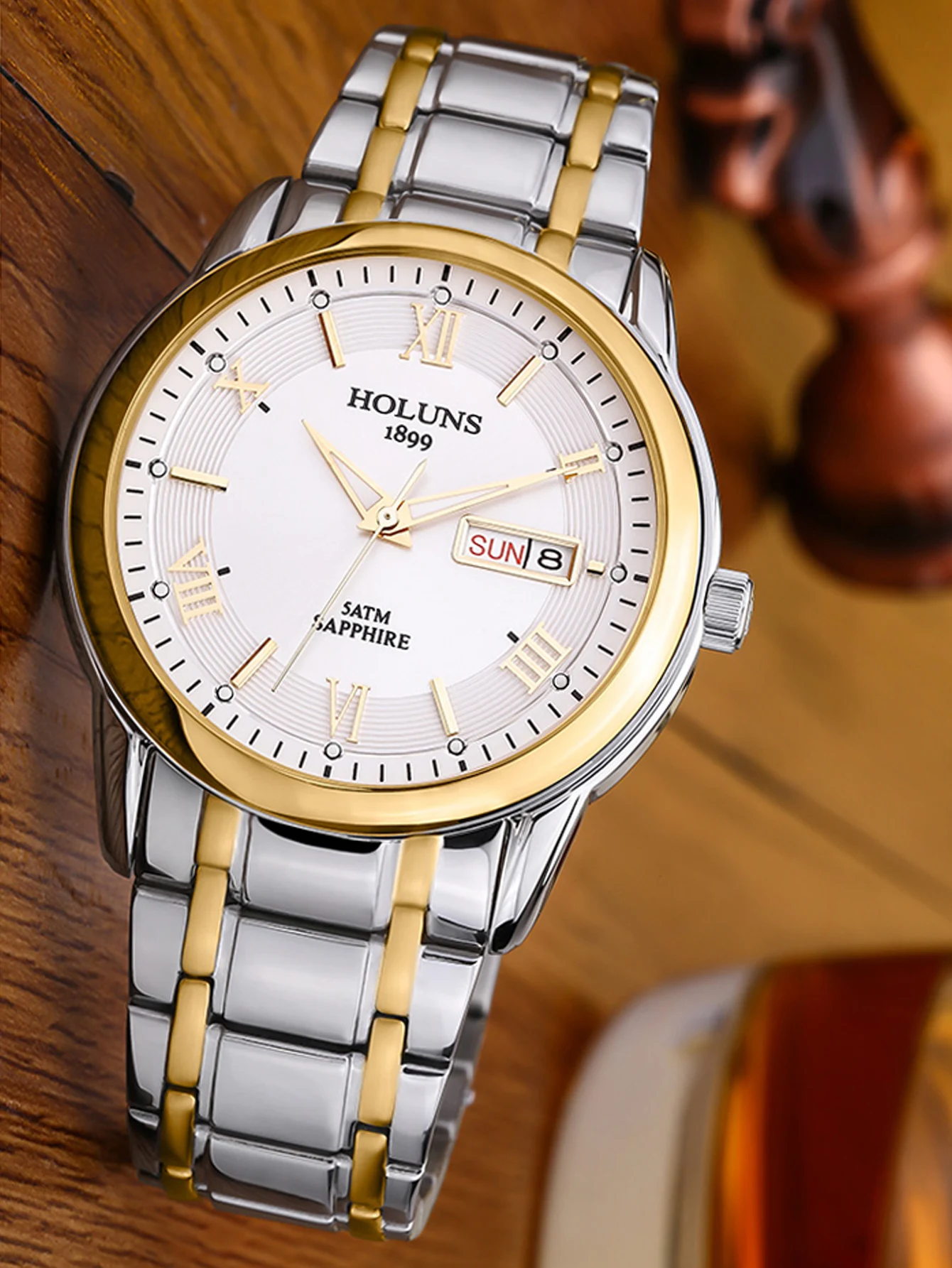 Fashion trend fully automatic mechanical watch man mechanical watch calendar mechanical watch waterproof watch