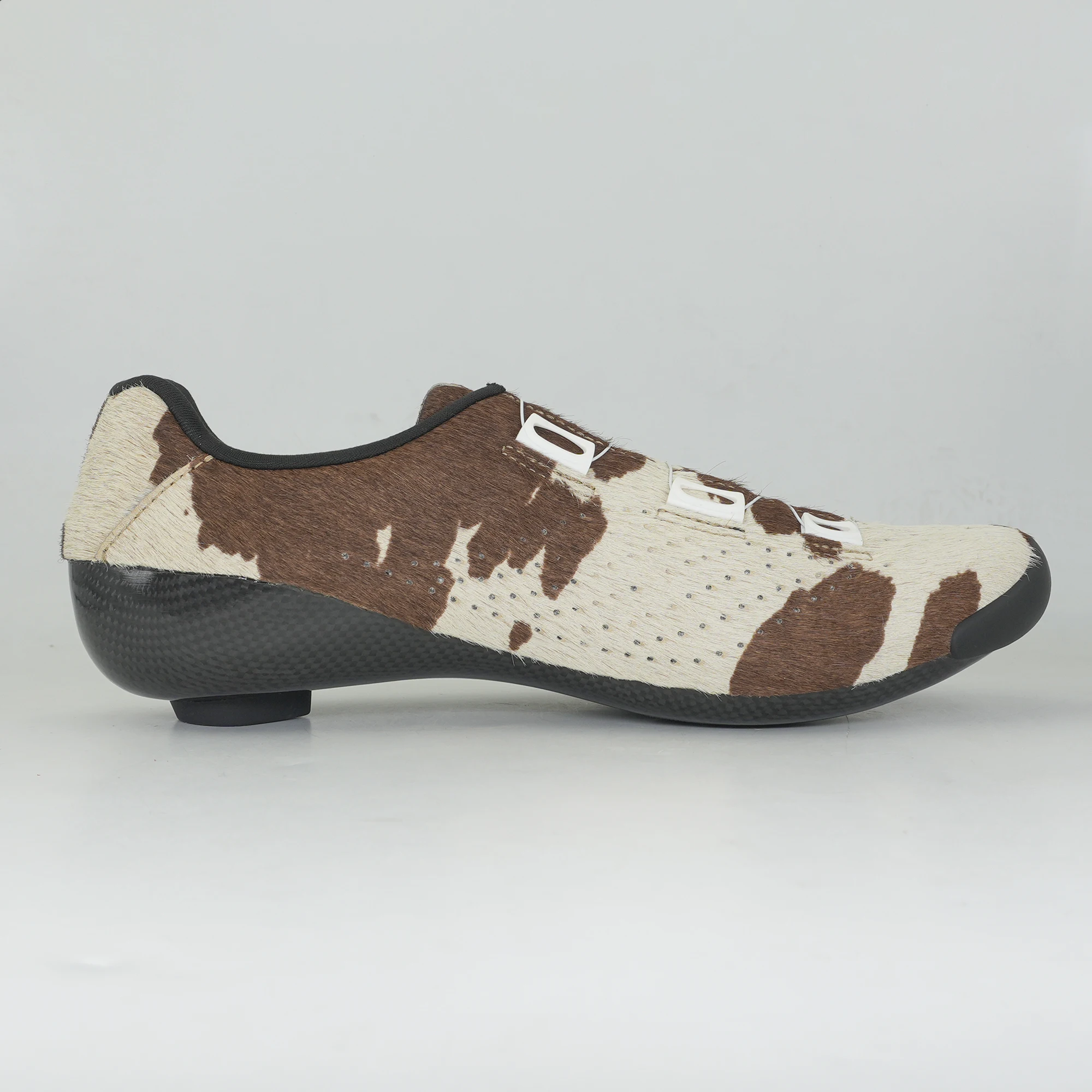 Hyper Cycling Cowhide with original hair genuine leather Cycling shoes Carbon Cycling shoe Professional Road