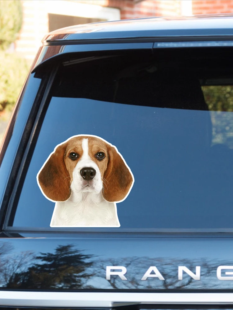 Removable Decal Beagle Dog Animal Car Sticker Waterproof Accessories on Bumper Rear Window Laptop