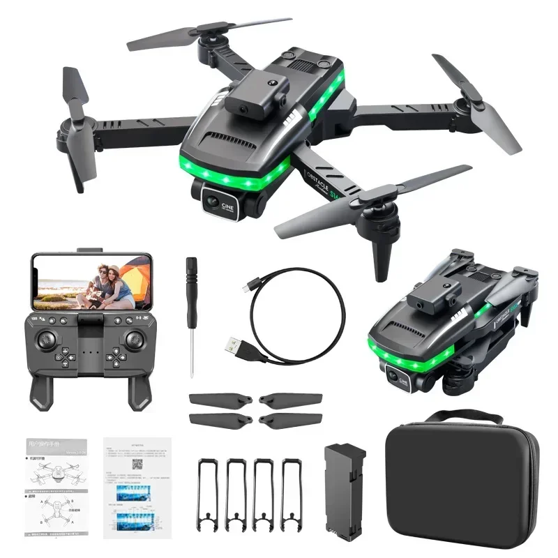 

S162 Drone 4K Dual Camera 2.4G WIFI FPV Colorful Lighting 360° Obstacle Avoidance Folding Quadcopter Remote Control Aircraft Toy