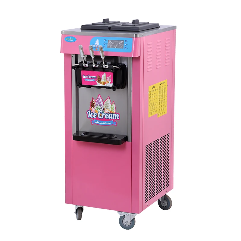 Professional  Commercial Soft Ice Cream Machine High Productivity 25L H Ice Cream Maker for Ice Cream Shop Use