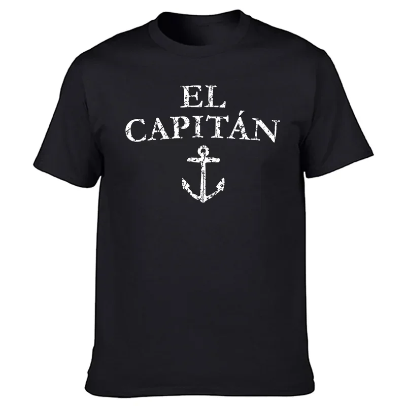 

Cotton streetwear short sleeve birthday gifts summer style T-shirt mens clothing funny El Capitan captain boat sail T shirts