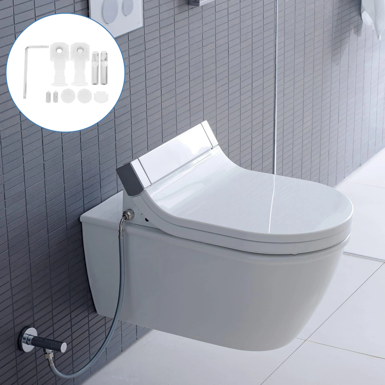 

10Pcs Wall Hung Toilet Connector Kit Professional Installation Hardware Nylon Back Connectors for Stable Toilet Mounting No