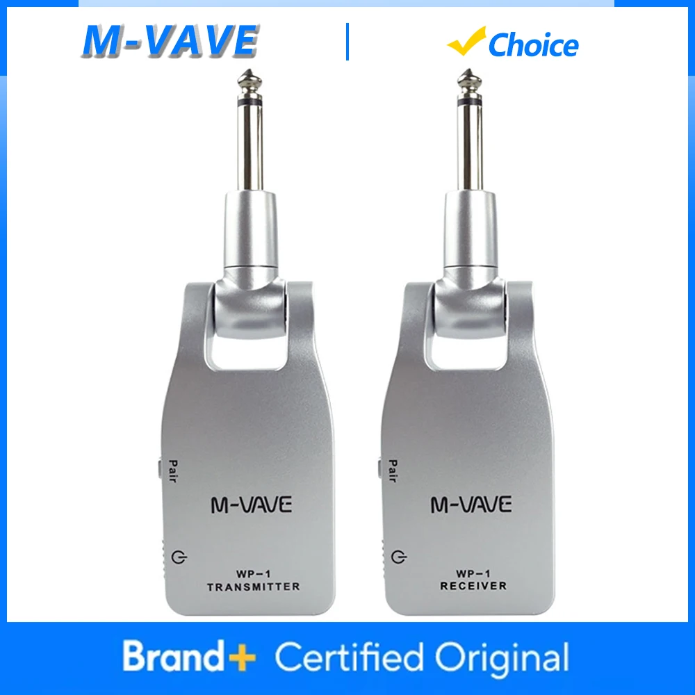 

M-VAVE WP-1 2.4GHz Wireless Guitar System Rechargeable Transmitter Receiver 30M Transmission Range for Electric Guitar Bass Amp