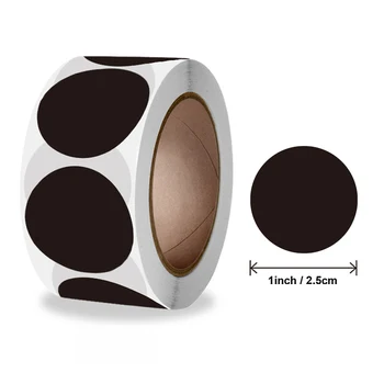 50-500 Stuks Zwart Papier Stickers Ronde Lege Handgemaakte Sticker Lijm DIY Etiketten Geschenkpakket Envelop Afdichting Sticker Briefpapier