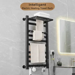 Smart Electric-Serviette métropolitaine T1 noire, rail de serviette thermique, sèche-linge d'écran de gril, serviettes de bain Porte - serviettes de bain chauffant électrique thermostatique intelligent
