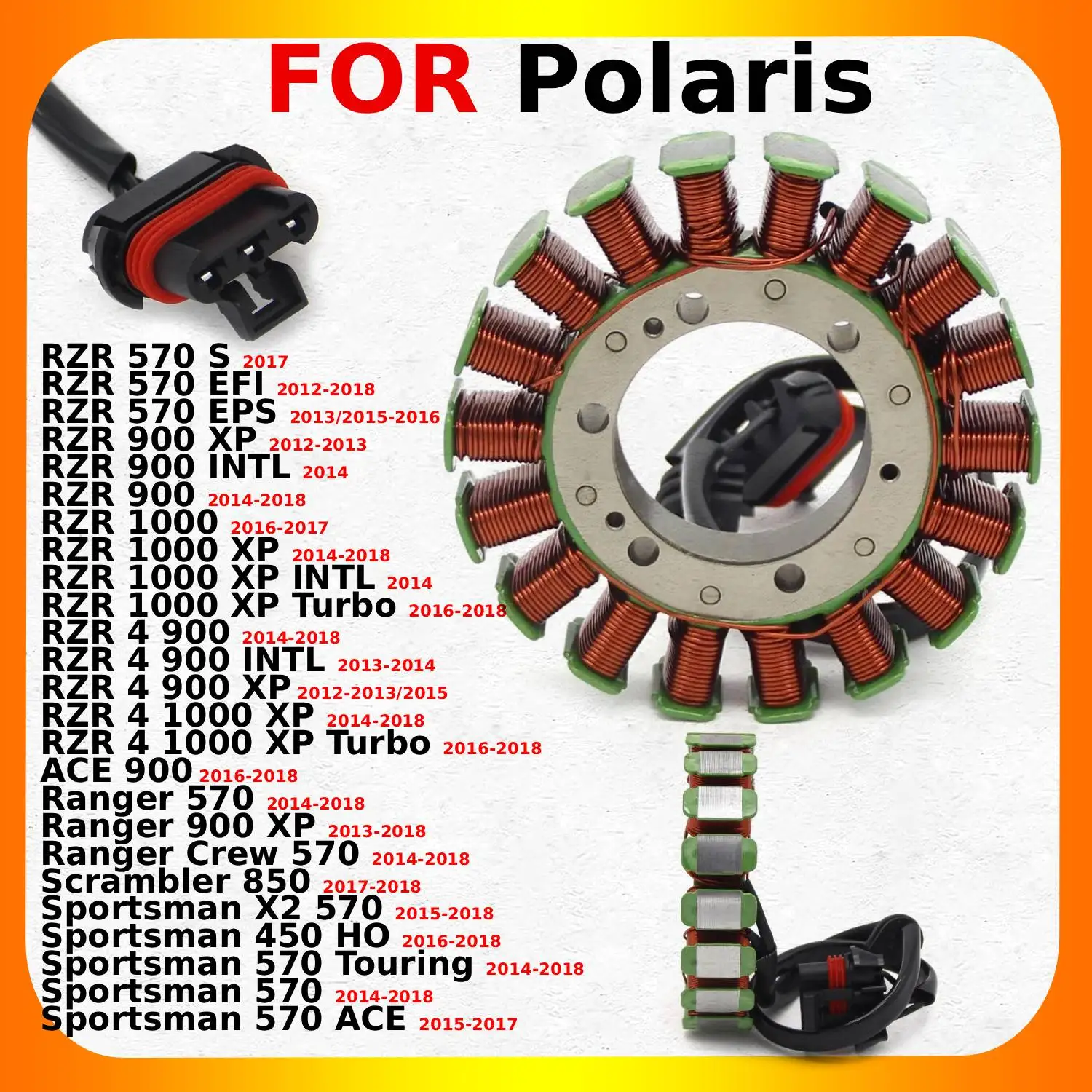

Motorcycle Magneto Stator Generator Coil Accessories For Polaris RZR 4 900 XP RZR 570 S ACE 900 Sportsman 450 HO RZR 900 INTL