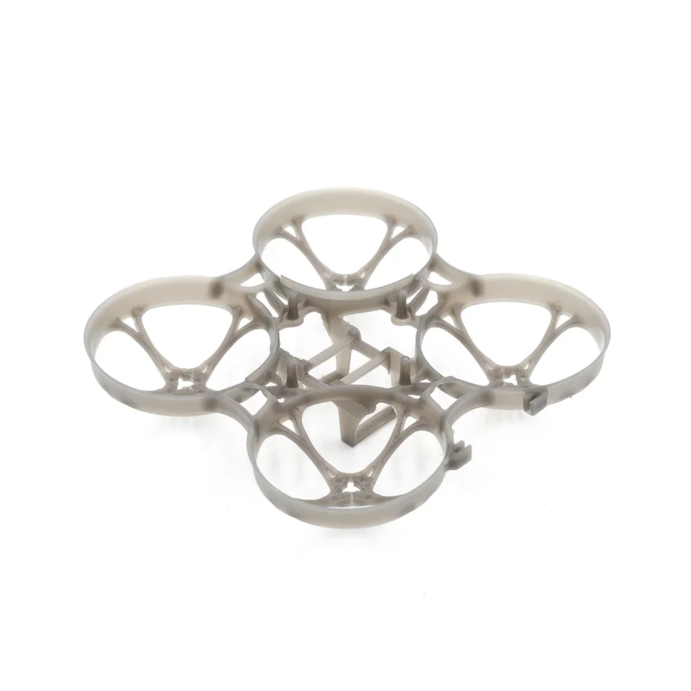 Happymodel Mobula7 V3 FPV Whoop Frame 75mm Wheelbase, 5.5g Lightweight Cage Frame with LED Strip Mount, Transparent White/Black