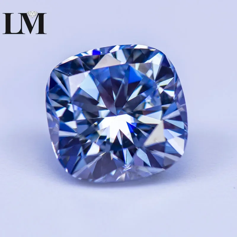 

Moissanite Stone Lavender Color Cushion Cut Lab Grow Diamond For Advanced Jewelry Rings Earrings Making With GRA Certificate