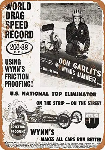 Fsdva Metal Sign - Don Garlits World Drag Speed Record - Retro Wall Decor Home Decor