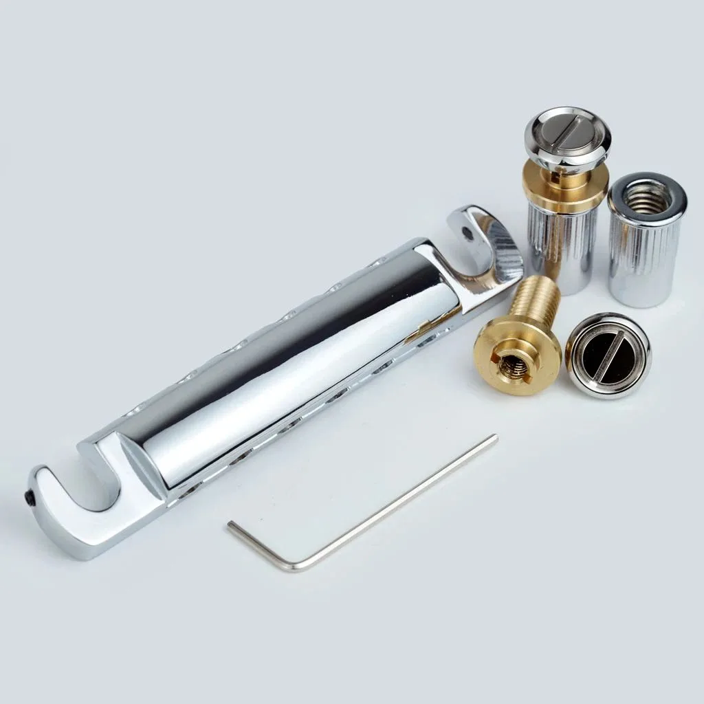GUYKER LP Guitar Bridge Stop Bar Tailpiece Set Lightweight Aluminum Lockable Studs 4 Colors for Les Paul Style Electric Guitar