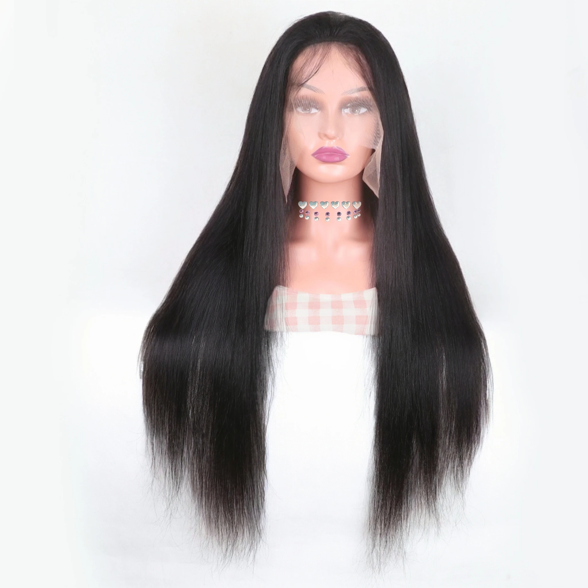 34 32Inch Indian 13X4 Lace Front Human Hair Wigs 13x6 Lace Frontal Wig Remy Bone Straight Lace Wigs For Black Women PrePlucked