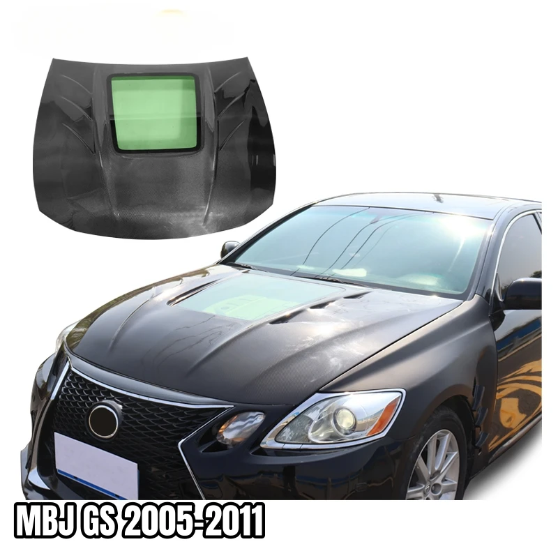 Carbon hood For Lexus GS 2005-2011 MBJ style engine cover Carbon Fiber Car Hood Bonnet Cover