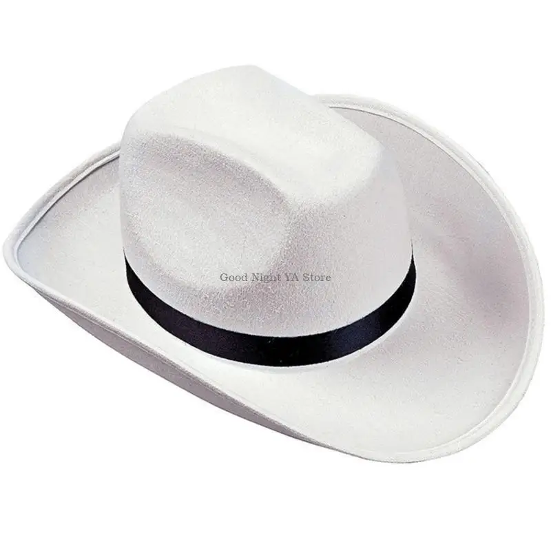 Women Western Cowboy Hat with Ribbon Multipurpose Decorative Hat Supplies for Adults Women Decoratin Gift