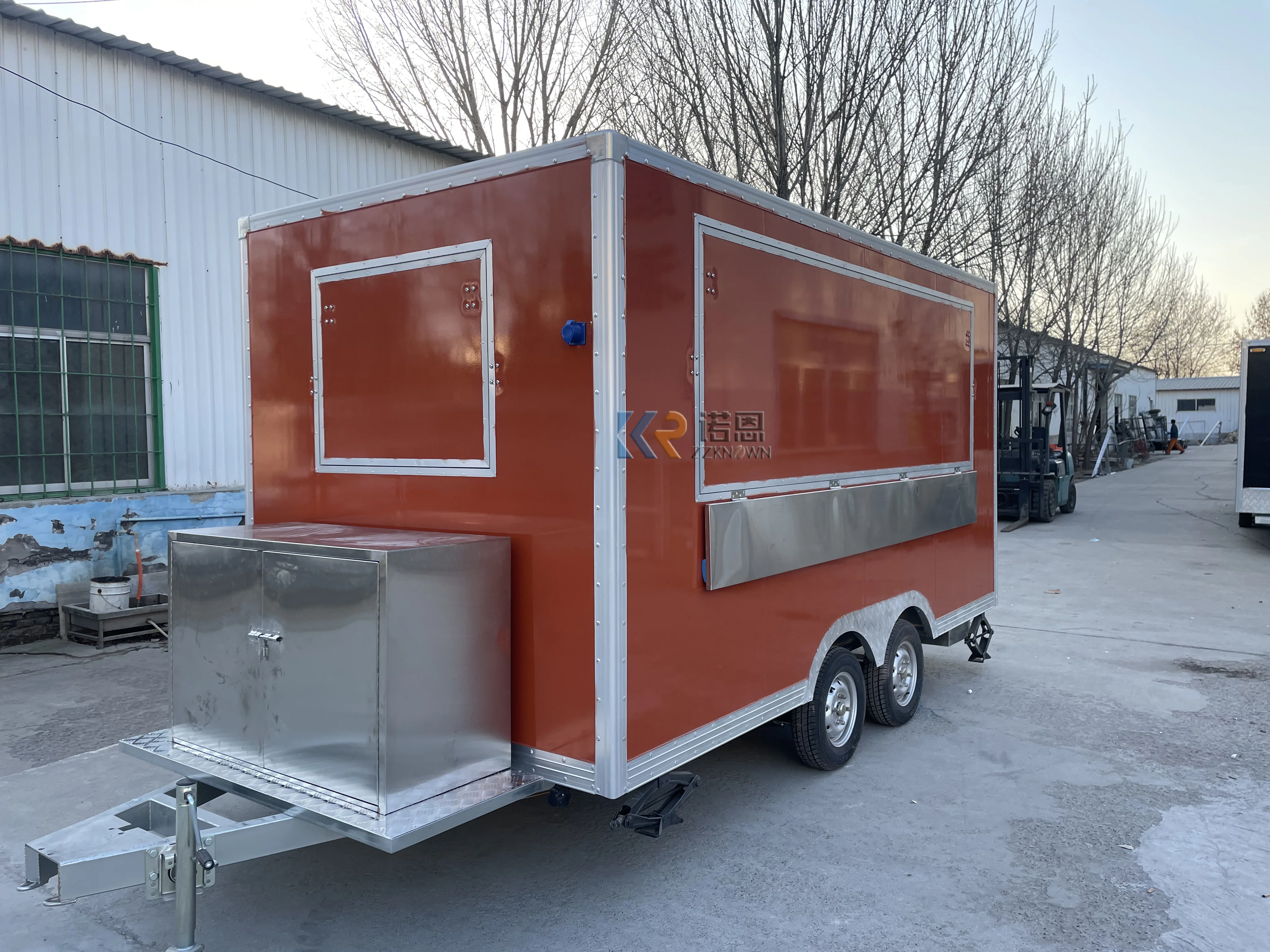 US Standard Silang Ice Cream Truck Coffee Trailer Fully Equipped Food Concession Trailer