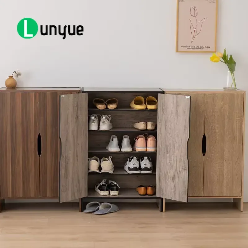 Modern Stackable Shoe Cabinet Large Capacity Durable Storage Organizer Furniture for Entryway Hallway Closet Space Saving