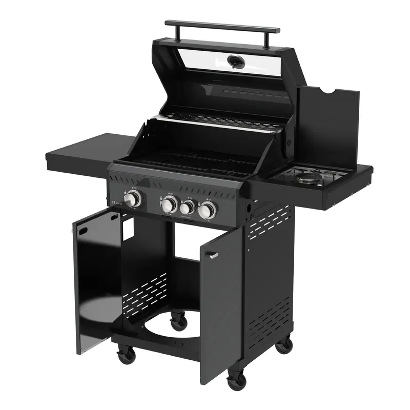 Large Outdoor Gas Grill for Patio Villa Backyard BBQ Cooking Station Heavy Duty Steel Grilling Barbecue Equipment