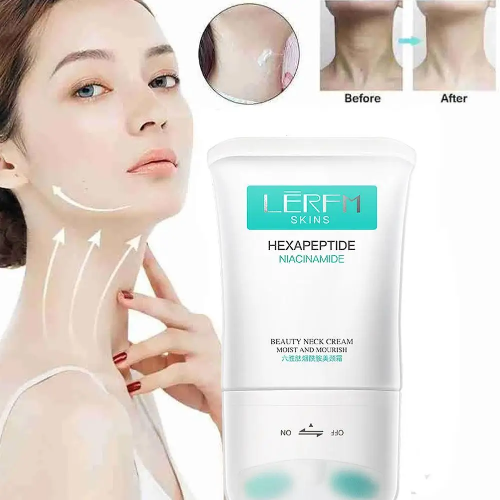 Sechs Peptide Roller Neck Creme Lifting Straffung Anti-Aging entfernen Falten feuchtigkeit spendende glatte pflegende Hals Hautpflege produkte