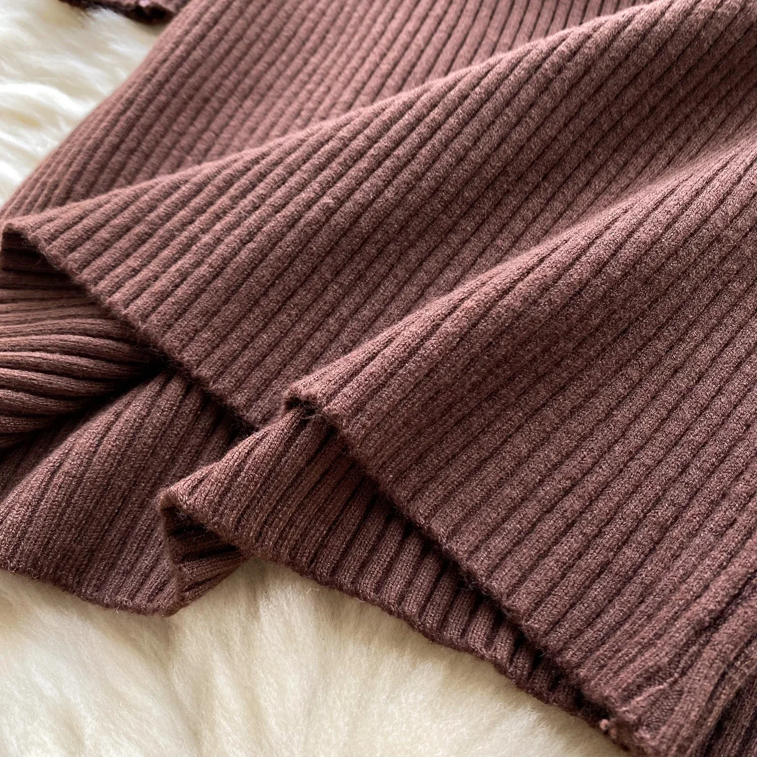 Women Knit Slim Sexy Bodycon Dress Square Neck  Long Sleeve Dress Solid Casual Midi Sweater Dress For Women 2024Autumn Winter