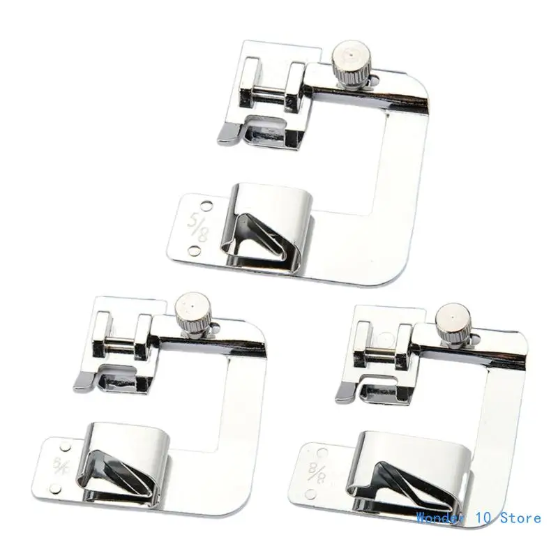 

3Pcs Rolled Hemming Presser Foot Sewing Presser Foot 8/8Inch 6/8Inch 4/8Inch