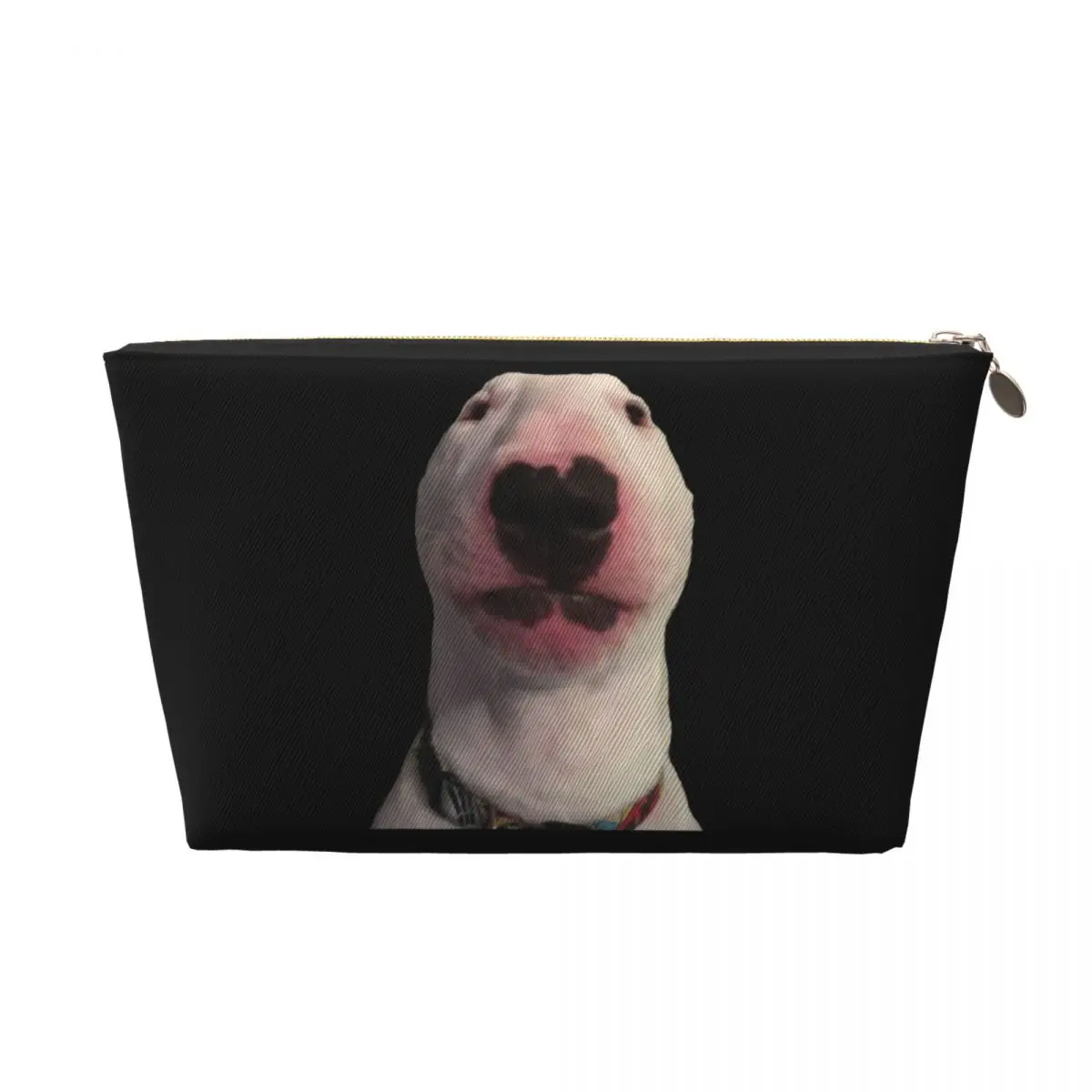 Custom Bull Terrier Dog Funny Meme Travel Cosmetic Bag for Women Makeup Toiletry Organizer Ladies Beauty Storage Dopp Kit