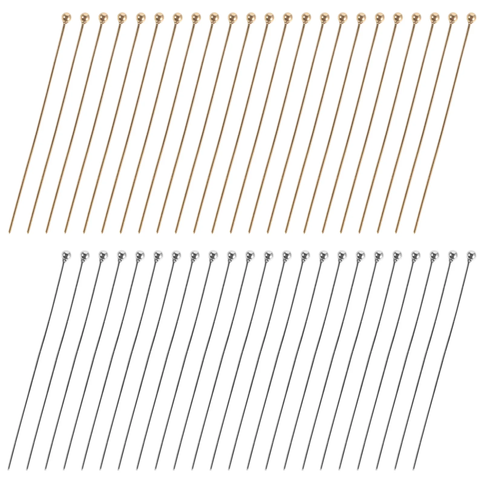 100 قطعة دبابيس الديكور الفولاذ المقاوم للصدأ الكرة رئيس عصا دبابيس Diy بها بنفسك صنع المجوهرات الحرف أقراط القلائد خرز تميمة #1