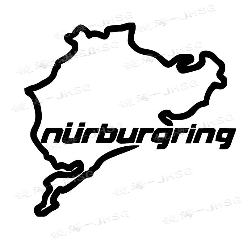 

Car Styling Racing Road Racing Nurburgring Creative Car Stickers and Decals Rear Window Funny Stickers Vinyl Waterproof Decals
