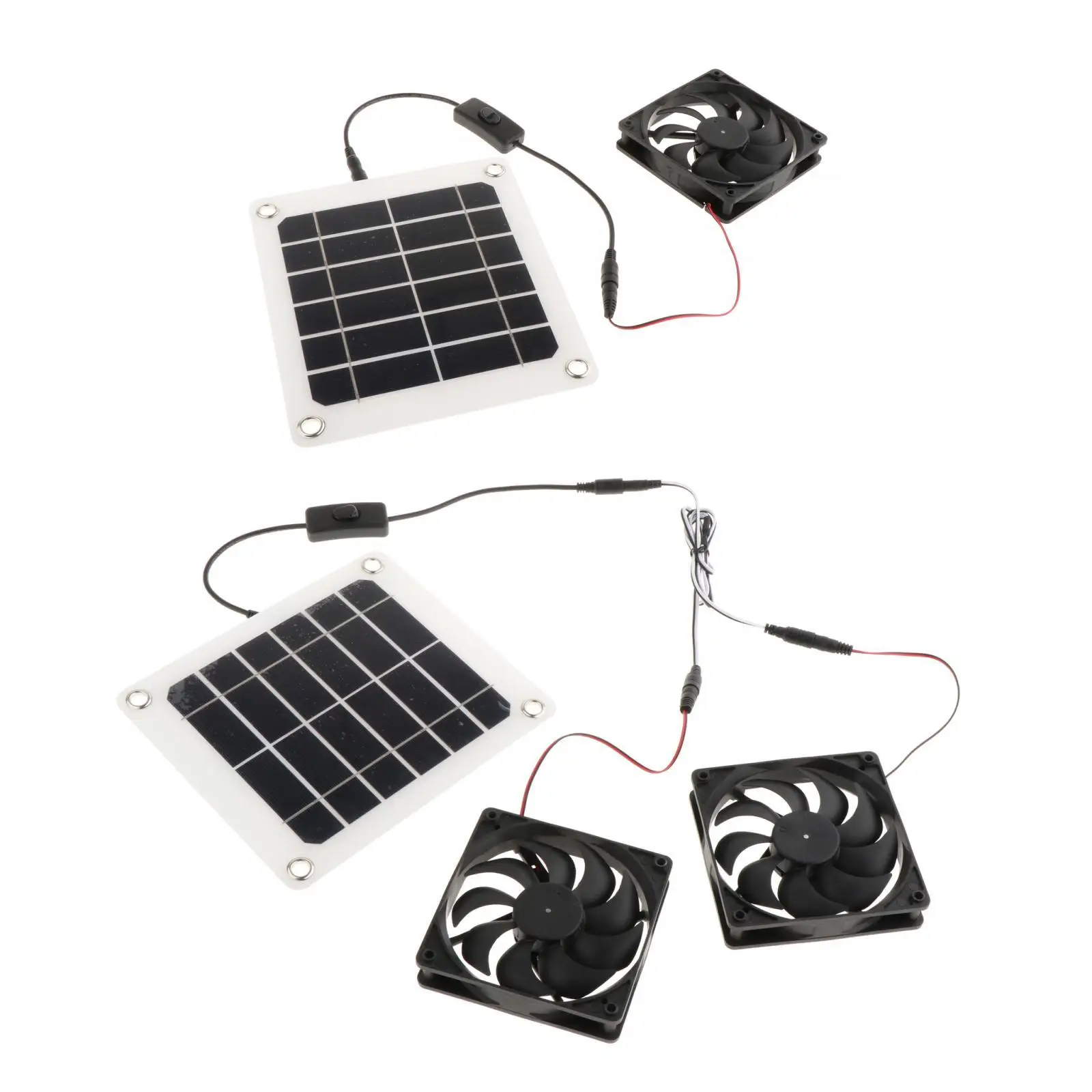 

Solar Panel Fan Monocrystalline Panel Solar Fan for RV Car Greenhouse Garage