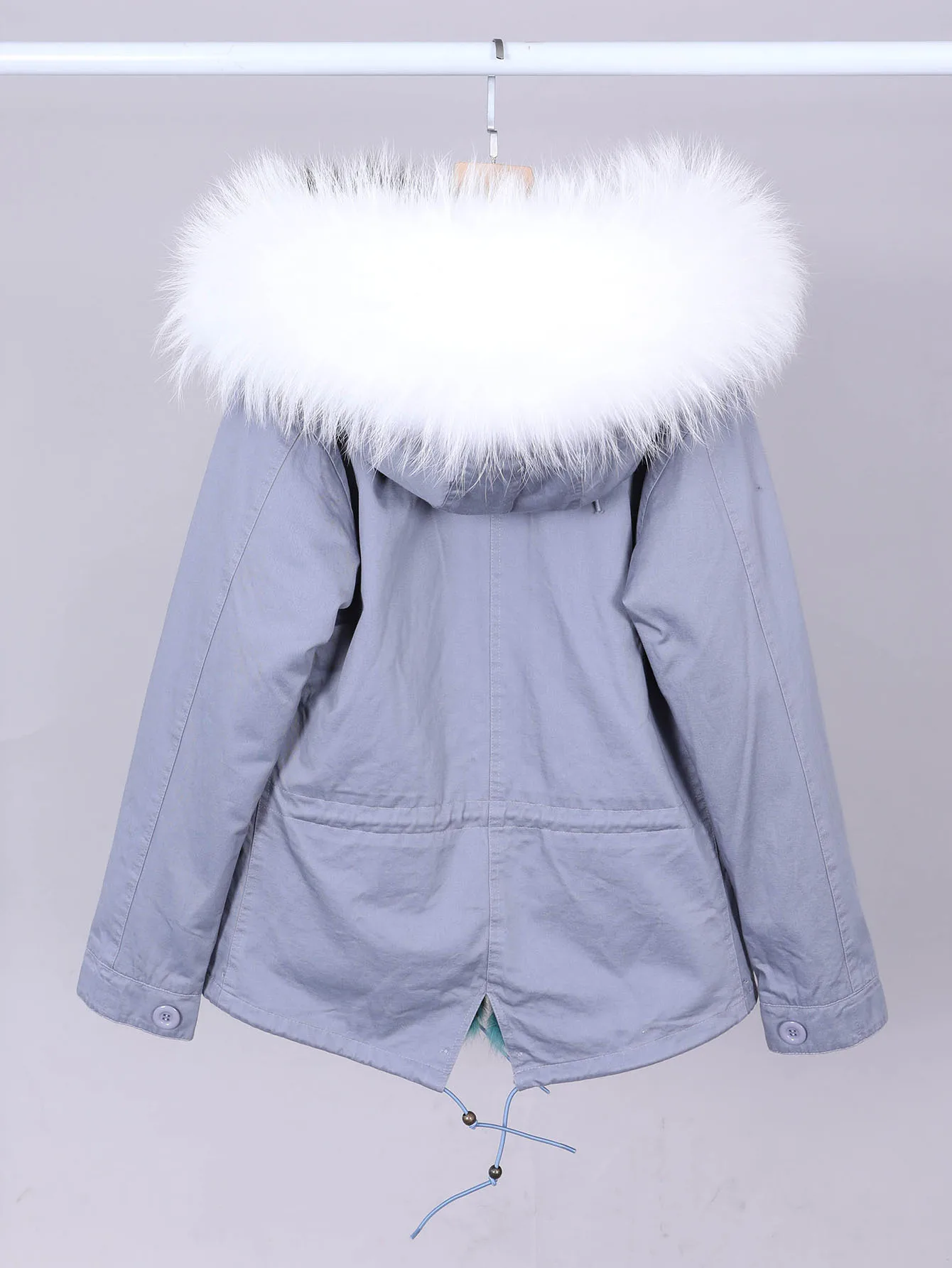 MaoMaoKong 2025 New Real Fur Coat Hooded Woman Winter Parkas Natural Fox Fur Collar Warm Jacket Removable Lining Female Clothing
