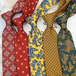 Estilo britânico negócio masculino gravatas paisley floral impresso desenhos animados animais pescoço laços formal casamento smoking festa gravata cravat