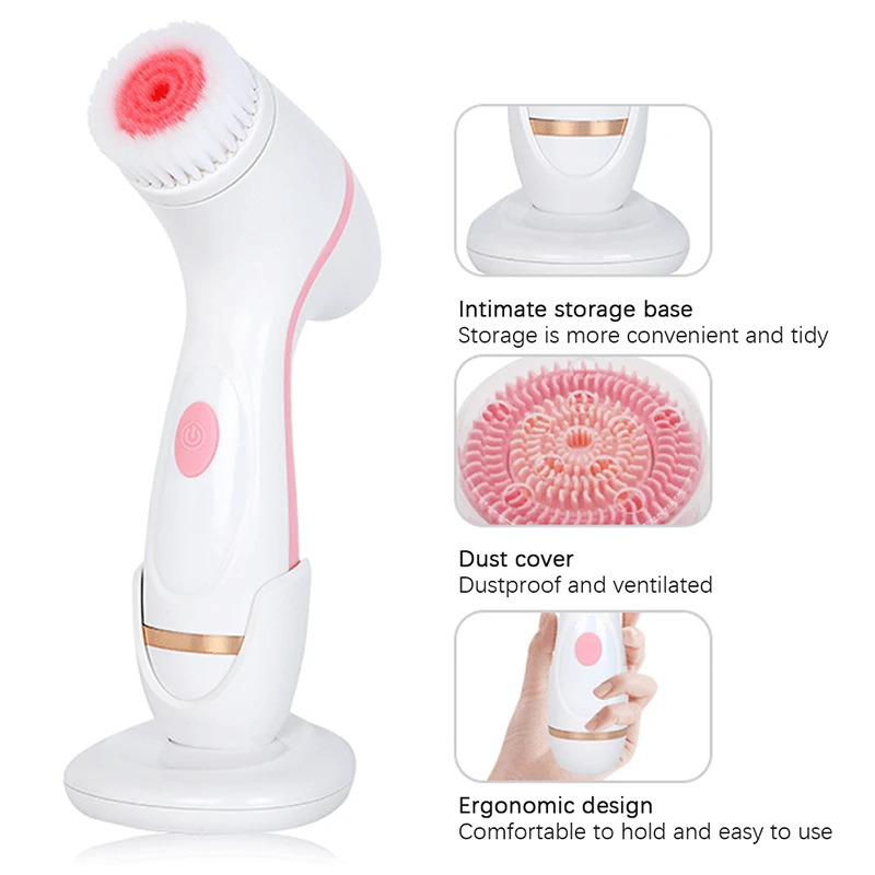 Factory Price Beauty Products Easy Use Portable Silicone Facial Cleansing Brush for Face Deep Cleaning