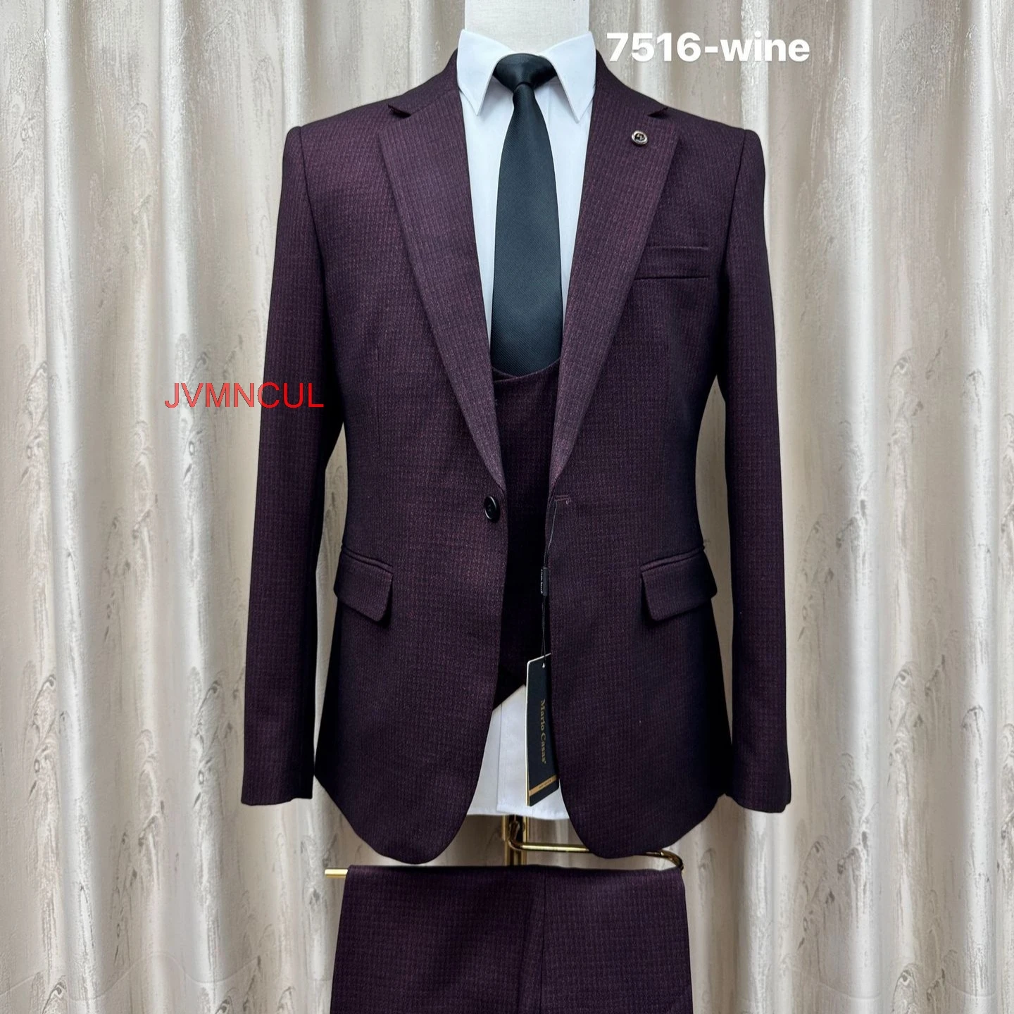 Men's 3 Piece Suit Slim Fit Single Breasted Business Formal Office Wedding Groom Party Outfit Blazer Vest Pants Set Elegant Wear