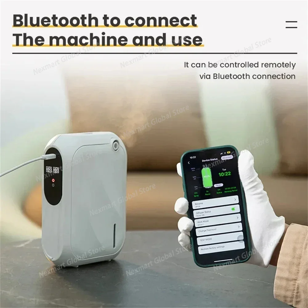 Household Wall-mounted Smart Scent Machine, Timed Aroma Diffuser Fragrance Sprayer for Bathroom and Corridor