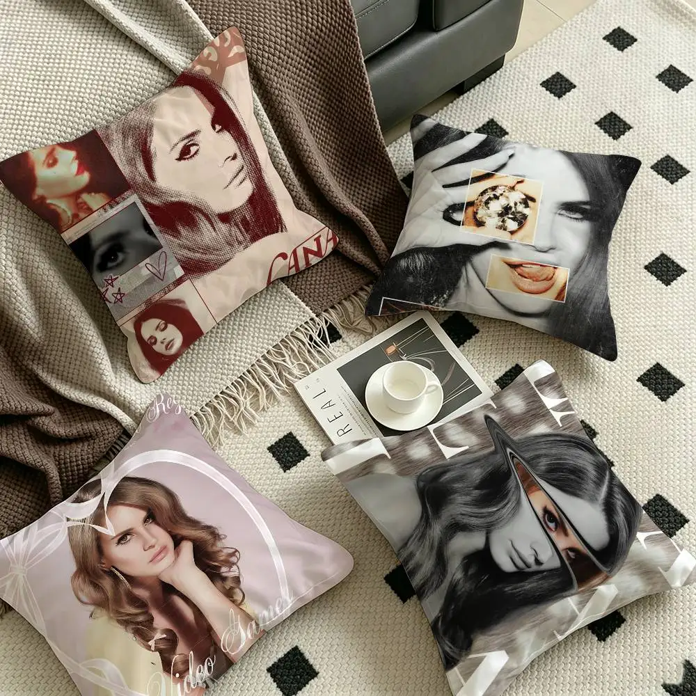 L-Lana Del Rey Singer Personalized Pillow Dust Cover Bedroom Kids Party Decoration Pillowcase Birthday Children Gift