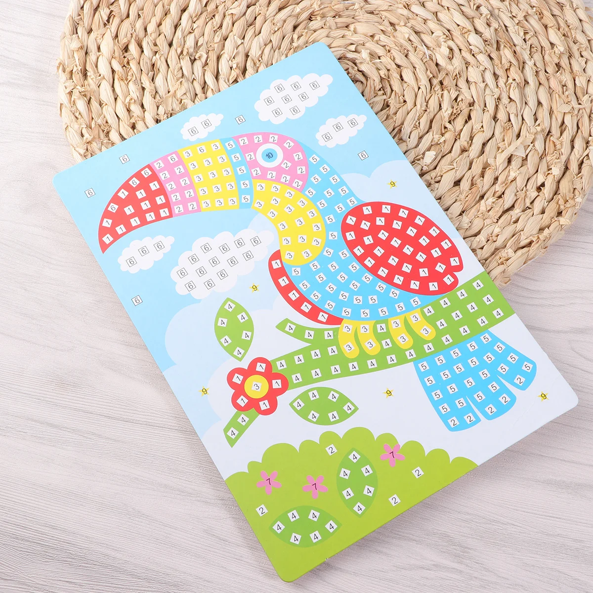 

Ева мозаика точечная наклейка 3D DIY ручная пин-ап картина тукан принадлежности для рукоделия наклейка для детского сада искусство развивающая для детей