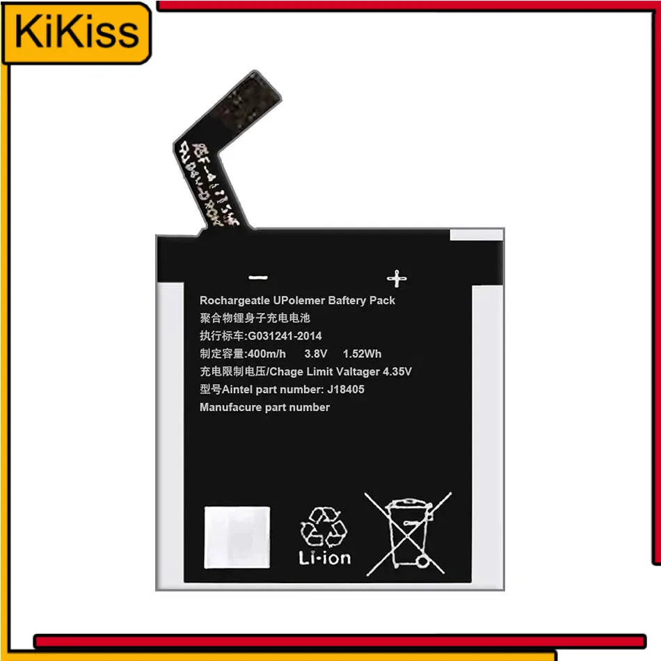 

Быстрая зарядка J18405, аккумулятор для часов 400 мАч, прочный для Sony GB-S10-432830-010H Smart