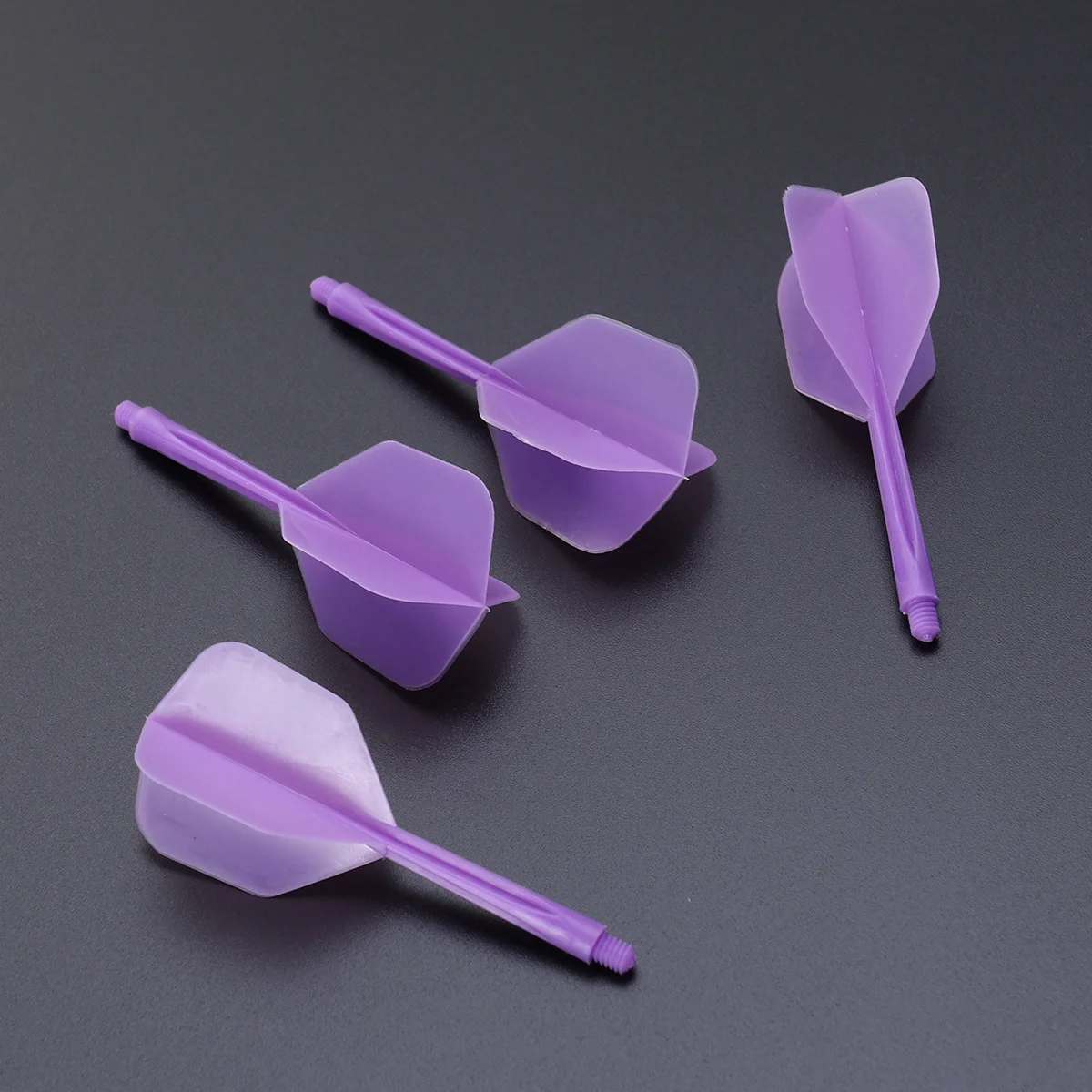 

4Pcs Stylish Utility Flights Transparent Fine Thread Indoor Outdoor Sports Accessories Violet Colorful Long Lasting