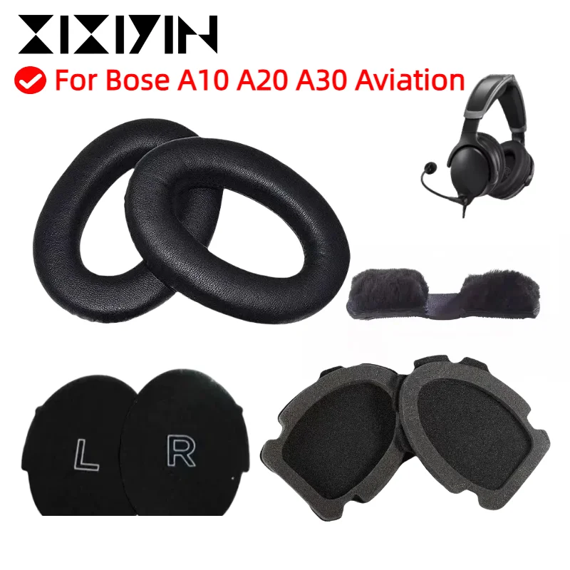 

Replacement Earpads Headband for BOSE Aviation Headset A10 A20 A30 Headset Ear pads Headphones Leather Sleeve Earphone Earmuff