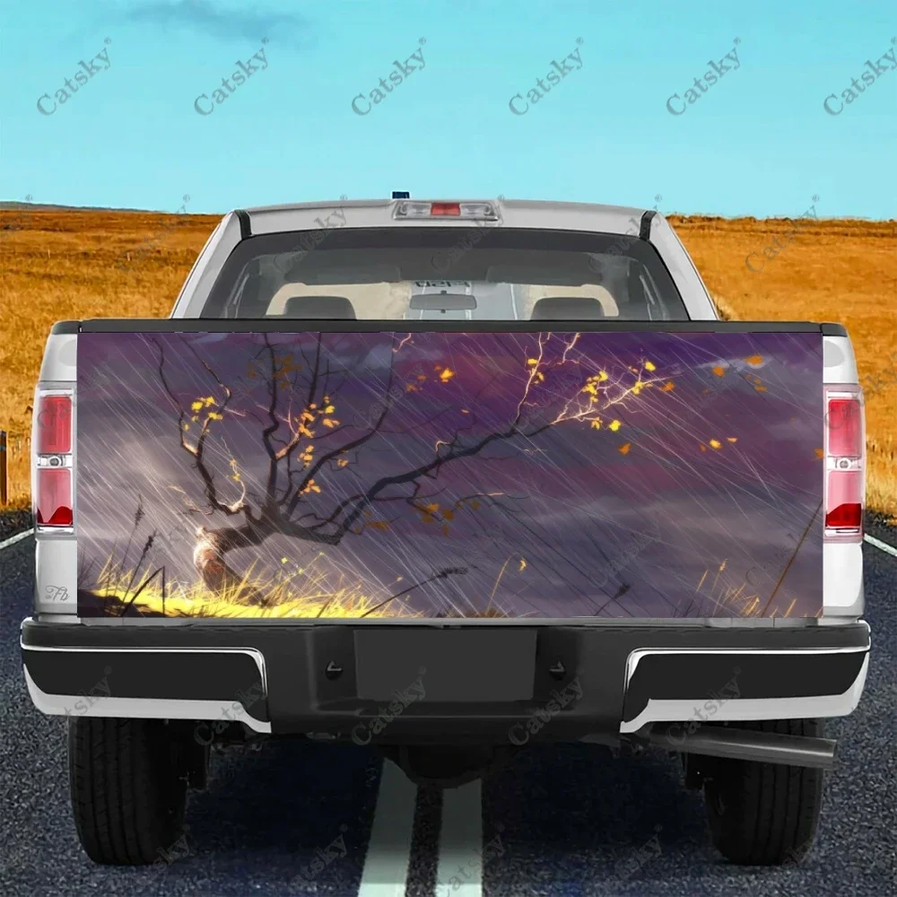 

Anime Abstract Landscape Car Tail Trunk Protect Vinly Wrap Sticker Decal Hood Decoration Engine Cover for SUV Off-road Pickup