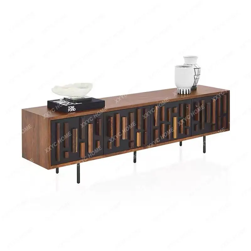 HH TV cabinet modern simple living room small apartment medium ancient style designer oak floor cabinet high style