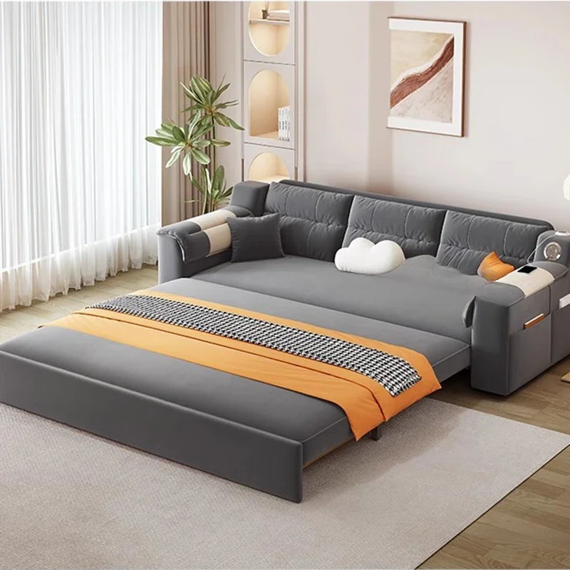 Sofá-cama dobrável multifuncional, Sofás-cama de luxo, Cama de armazenamento, Dupla finalidade, Decoração de casa, Multifunções