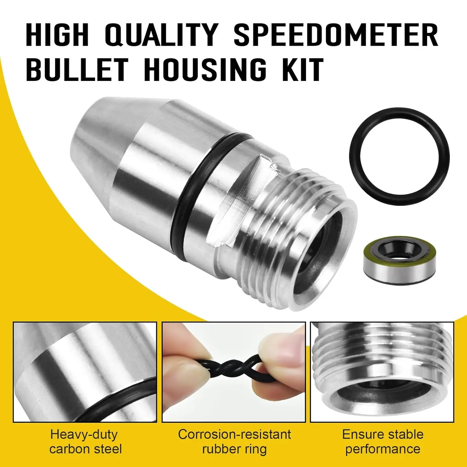 345215 Bullet Speedometer Gear Sleeve Housing untuk Chevy TH350 dengan O-Ring dan Kit Segel Berbalut Logam Suku Cadang Otomotif