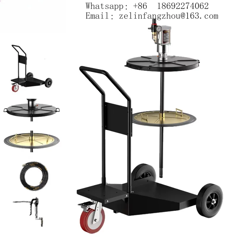 CAVITT Heavy Duty Bucket Mounted Pneumatic Grease Pump with Cart for Grease Dispensing Industrial Lubrication System