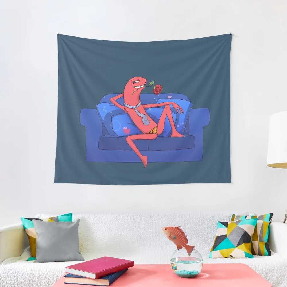 

SMILING FRIENDS - Flirting Alan, bliblie, Pim, Grim, Gleb or Glep(author's art) Tapestry Decoration For Bedroom Tapestry