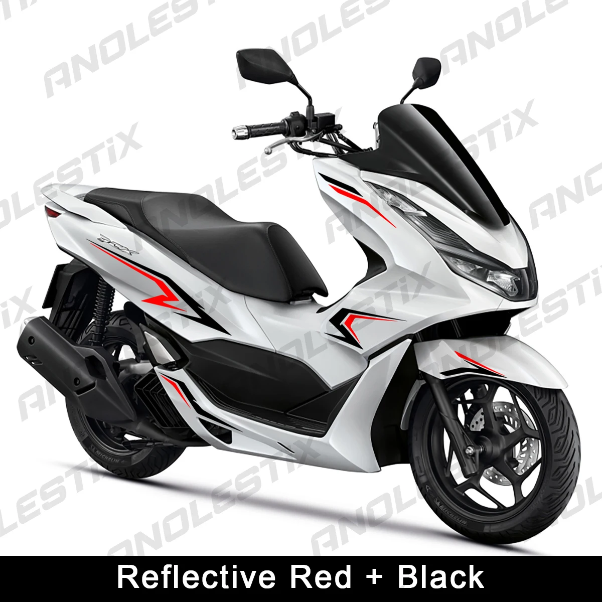 AnoleStix Reflective Motorcycle Body Waterproof Decoration Stickers Fuel Tank Pads Fairing Frosted Decals For Honda PCX 125 150