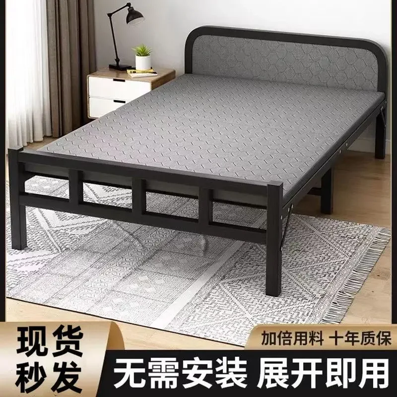 Rollaway Single bed Home rental room Hard board Adult dormitory simple bed Portable iron bed Accompanying Extra
