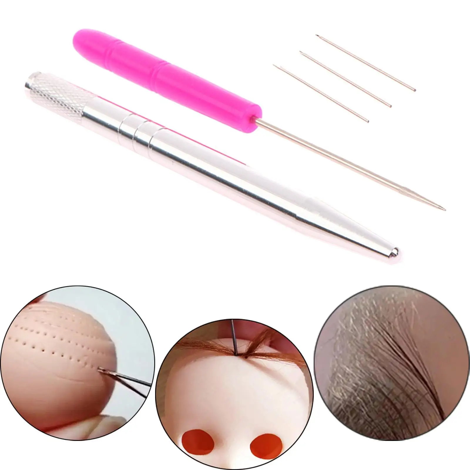 Rehair Needles Doll Hair Root Making Tool Lightweight Supply Sturdy Practical Hair Insertion for Dolls Doll Hair Rooting Tool