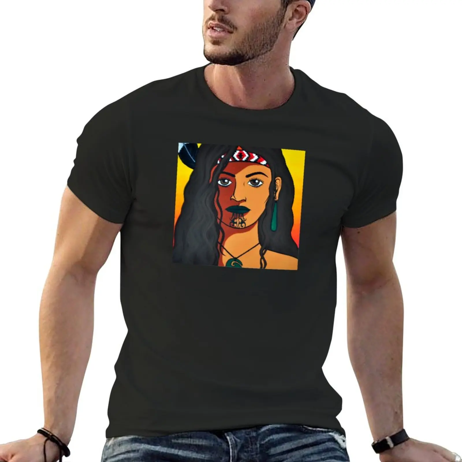 

Arohanui T-Shirt korean fashion baggy shirts oversized Short sleeve tee Men's clothing