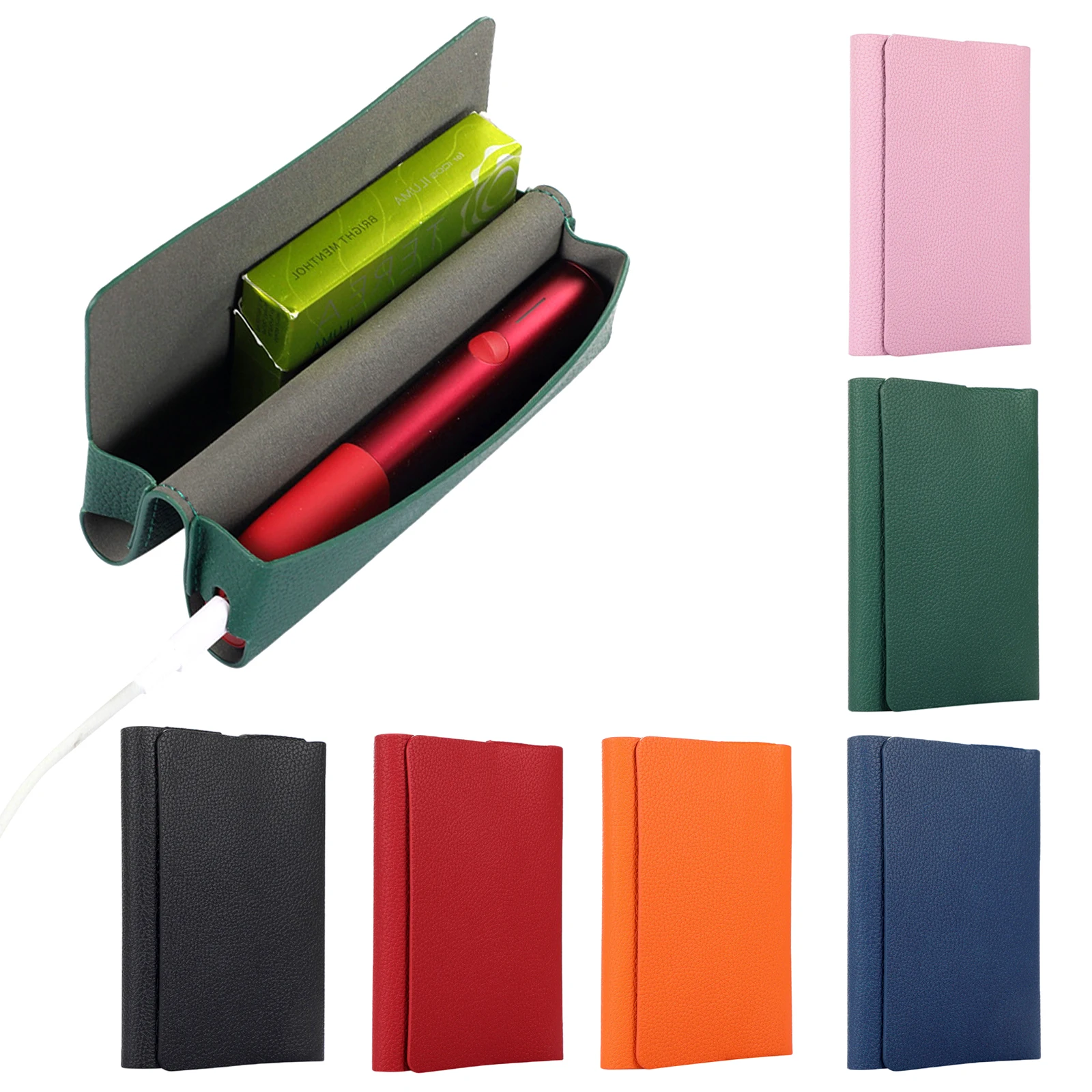 RUORUO Portable 6 Colors Filp Leather Case for IQOS ILLUMA ONE Case Portable Skin Cigarette Smoking Cover for ILLUMA I ONE Case